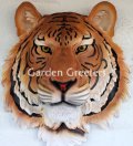 picture of ORANGE TIGER HEAD WALL MOUNT STATUE