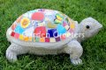 picture of LARGE MOSAIC TURTLE STATUE TURTLE MOSAIC-fm