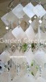 picture of SOLAR CAPIZ SHELL WINDCHIMES/CHANDELIER WHITE SQUARE CAPIZ WITH