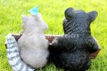 picture of BEAR RACOON BIRD FEEDER/BIRDBATH