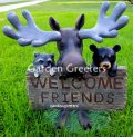 picture of MOOSE BEAR RACCOON STATUE FIGURINE