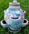 picture of LARGE MOSAIC STRAWBERRY PLANTER MOSAIC TOMATO/HERB/FLOWER PLANTE
