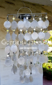 picture of Solar Capiz Shell Windchimes/Chandelier White Capiz Chimes SQUAR