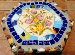 picture of MOSAIC STEPPING STONE MOSAIC WALL DECOR-blu