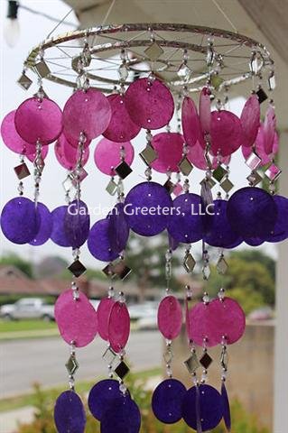 picture of MIXED COLOR CAPIZ WIND CHIMES - Click Image to Close