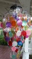 picture of SOLAR CAPIZ SHELL WINDCHIMES/CHANDELIER MIXED COLORS CAPIZ