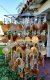 picture of SOLAR CAPIZ SHELL WINDCHIMES/CHANDELIER AMBER/GOLD CAPIZ CHIMES-