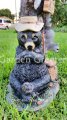picture of BEAR RACOON WITH SOLAR LIGHT STATUE SOLAR BEAR RACOON LANTERN FI