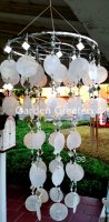 picture of WHITE/SILVER CAPIZ WIND CHIMES