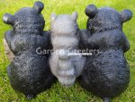 picture of BEAR CUB RACCOON STATUE WELCOME BEAR RACCOON
