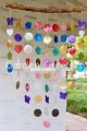 picture of CAPIZ SHELL MIXED COLOR ON NATURAL WOOD