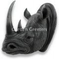 picture of LARGE RHINO RHINOCEROS HEAD WALL MOUNT