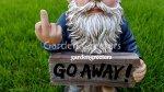 picture of GARDEN STATUE GNOME, GNOME WITH MIDDLE FINGER , GNOME FIGURINE