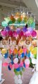 picture of SOLAR CAPIZ SHELL WINDCHIMES/CHANDELIER MIXED COLOR CAPIZ CHIME
