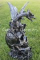 picture of DRAGON ON SKULL STATUE DRAGON FIGURINE