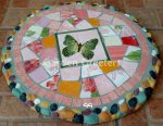 picture of MOSAIC BUTTERFLY STEPPING STONE MOSAIC WALL DECOR-bP