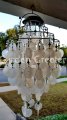 picture of SOLAR CAPIZ SHELL WINDCHIMES/CHANDELIER WHITE CAPIZ CHIMES