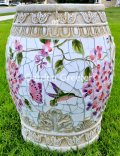 picture of MOSAIC GARDEN STOOL MOSAIC PLANT STAND-hb