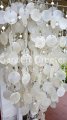 picture of SOLAR CAPIZ SHELL WINDCHIMES/CHANDELIER white CAPIZ CHIME