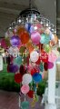 picture of SOLAR CAPIZ SHELL WINDCHIMES/CHANDELIER MIXED COLORS CAPIZ