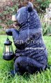 picture of BEAR WITH SOLAR LIGHT STATUE SOLAR BEAR LANTERN FIGURINE