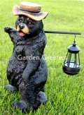 picture of BEAR STATUE WITH SOLAR LIGHT