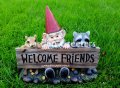 picture of GNOME RACCOON SQUIRREL STATUE FIGURINE