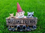 picture of GNOME RACCOON SQUIRREL STATUE FIGURINE