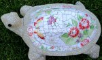 picture of LARGE MOSAIC TURTLE STATUE TURTLE MOSAIC-bt