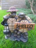 picture of TURTLE COUPLE w/SOLAR LIGHT