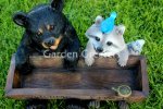 picture of BEAR RACOON BIRD FEEDER/BIRDBATH
