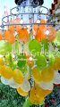 picture of SOLAR CAPIZ SHELL WINDCHIMES/CHANDELIER MIXED CAPIZ CHIMES