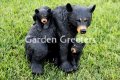 picture of BLACK BEAR WITH BABY BEARS STATUE