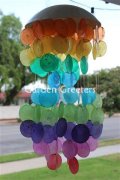 picture of MIXED COLOR CAPIZ WIND CHIMES