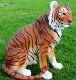 picture of ORANGE TIGER STATUE ORANGE TIGER FIGURINE