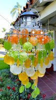 picture of SOLAR CAPIZ SHELL WINDCHIMES/CHANDELIER MIXED CAPIZ CHIMES