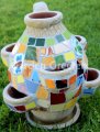 picture of LARGE MOSAIC STRAWBERRY PLANTER MOSAIC TOMATO/HERB/FLOWER PLANTE