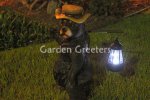 picture of BEAR STATUE WITH SOLAR LIGHT
