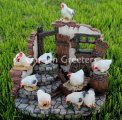 picture of CHICKEN ROOSTER FAMILY STATUE
