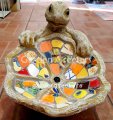 picture of MOSAIC TURTLE BIRDFEEDER TURTLE MOSAIC BIRDBATH
