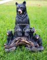 picture of BEAR CUB FAMILY STATUE BEAR FIGURINE